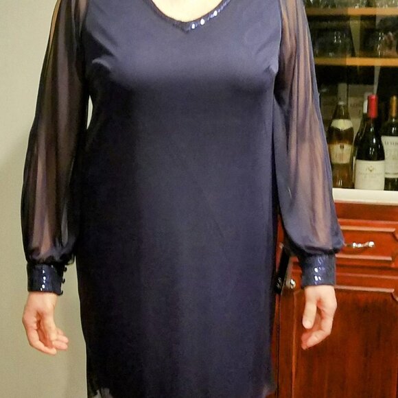 AGB Navy Blue Cocktail Dress - Picture 3 of 3